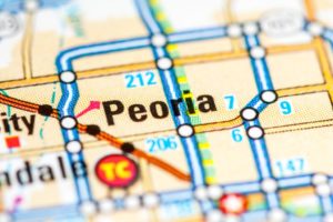 A map of Peoria, Arizona.