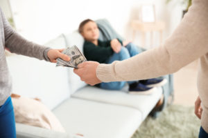 Arizona man giving alimony to ex-wife.