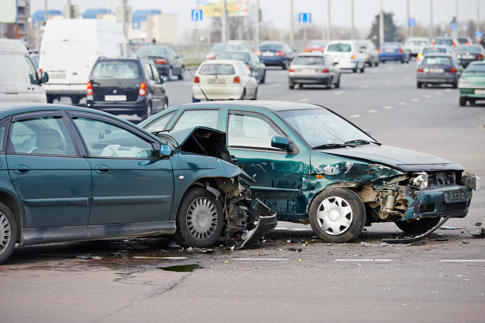 T-bone accident happening along the highway in Arizona..