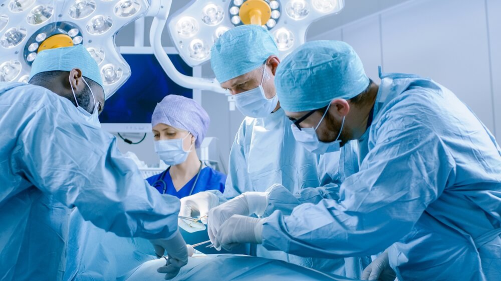 Team of surgeons in the operating room